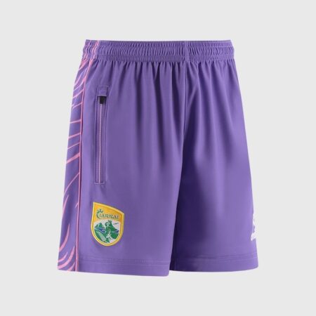 2025/05/1000031209.jpg Kerry GAA Kids' Electro Training Shorts Purple / Pink / White