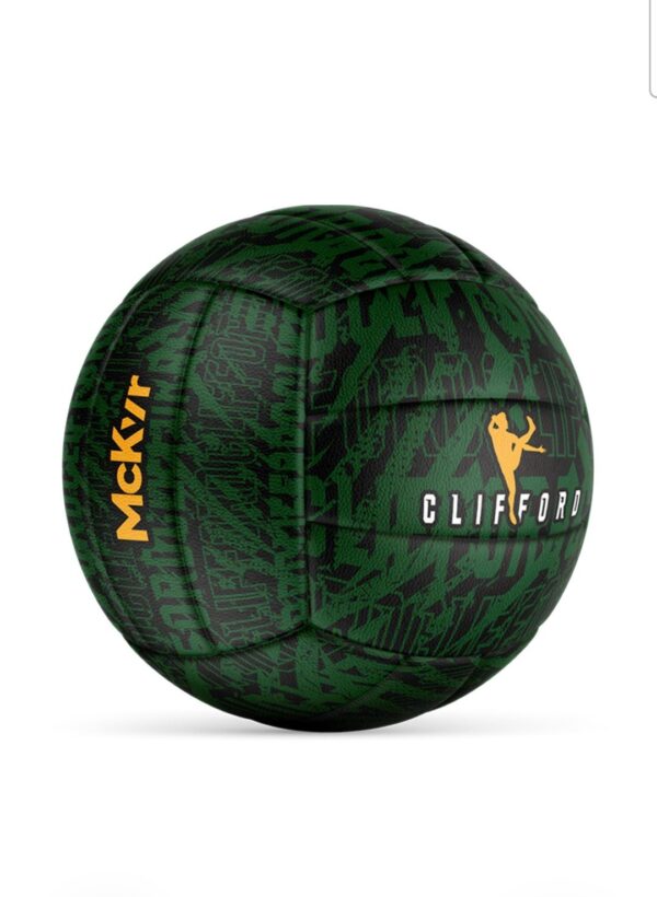 2025/11/1000040035.jpg Clifford Gaelic Football - Green / Black / Amber - Size 4